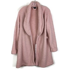 dELiA*s Dolls Kill Fuzzy Tinsel Cardigan Robe in Blush Pink/Silver